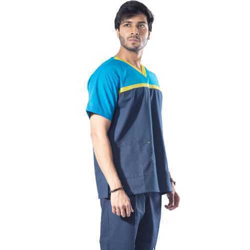 Mens-Designer-Scrub-Suit-Olive-Blue
