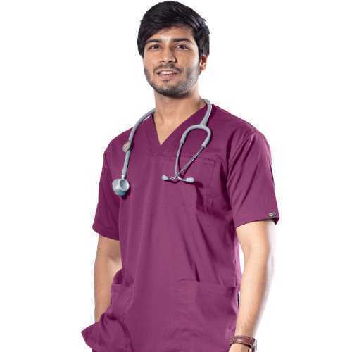 Mens-Stretch-Scrub-Suit-Wine