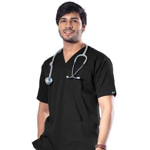 Mens-Stretch-Scrub-Suit-Cool-Black