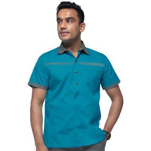 Men-Professional-Support-Staff-Shirt-Light-Teal