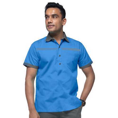 Men-Professional-Support-Staff-Shirt-Island-Blue
