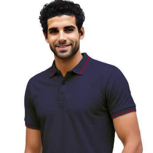 Mens-Polo-T-Shirt--Navy