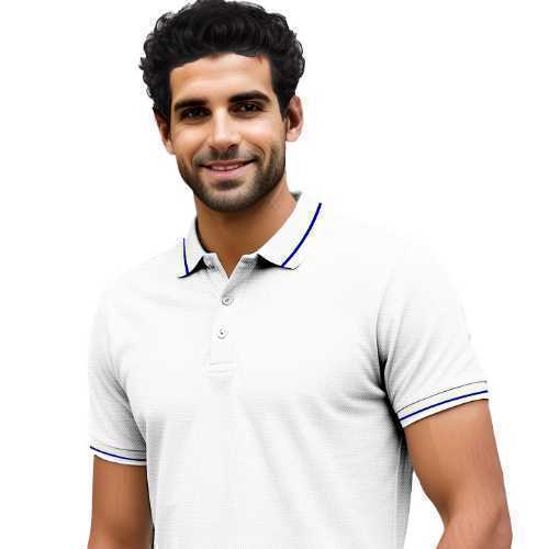Mens-Polo-T-Shirt--White