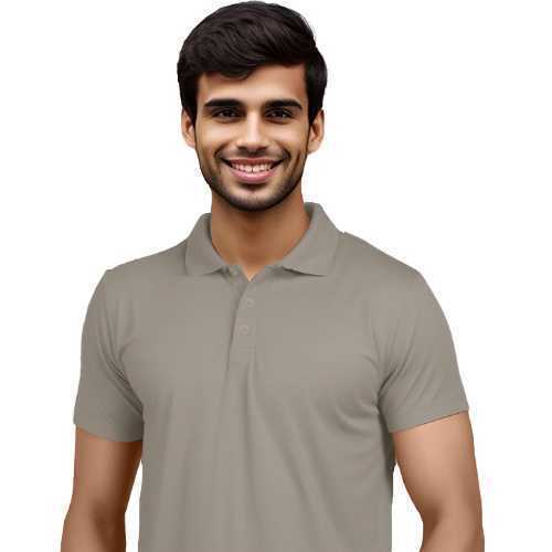 Mens-Polyester-Polo-T-Shirt--Oat-Meal